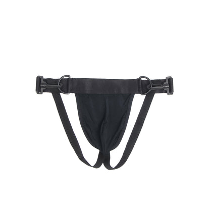 Herren Crop Top Langarm mit Jockstrap – Schwarzes Unterwäsche-Set - MP272