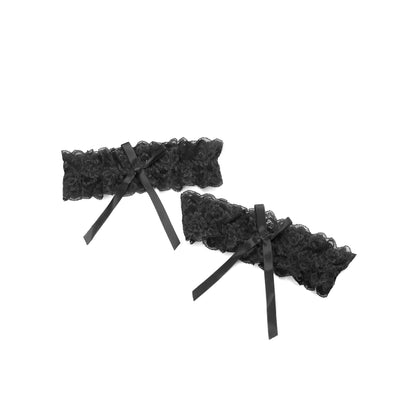 Damen Spitzen Body mit Strapshaltern – Mesh Teddy mit Beinbändern - R82110