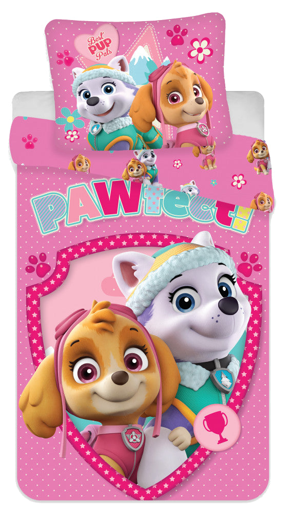 Paw Patrol Skye Bettwäsche Rosa Baumwolle Wendebettwäsche