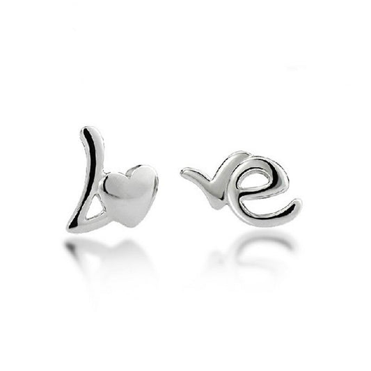 1 Paar Damen Ohrstecker LOVE Liebe Geschenk Ohrringe Schmuck
