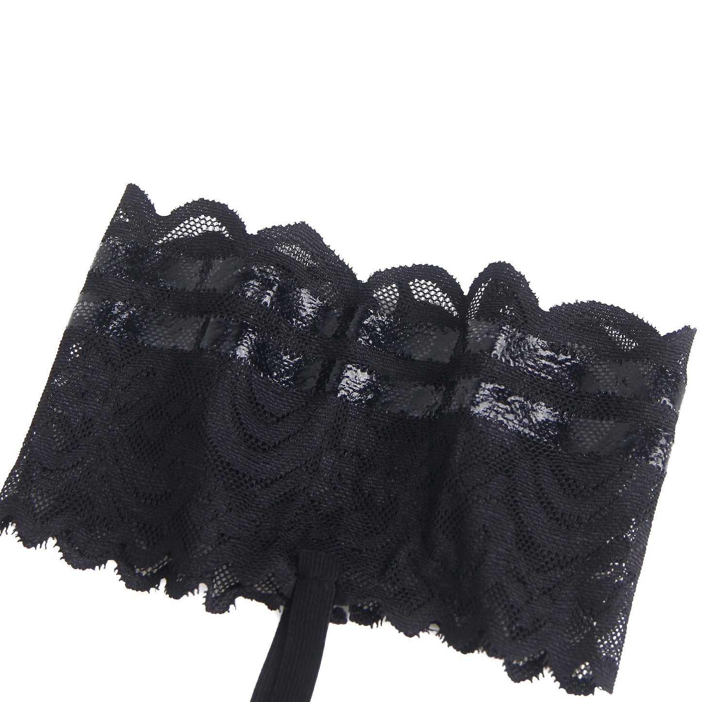 Damen Strapse Halterlose Strümpfe mit Spitze – Overknees in Schwarz & Weiß | Lau Fashion - H3664