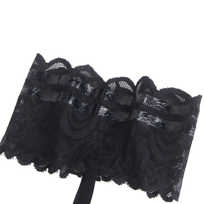 Damen Strapse Halterlose Strümpfe mit Spitze – Overknees in Schwarz & Weiß | Lau Fashion - H3664
