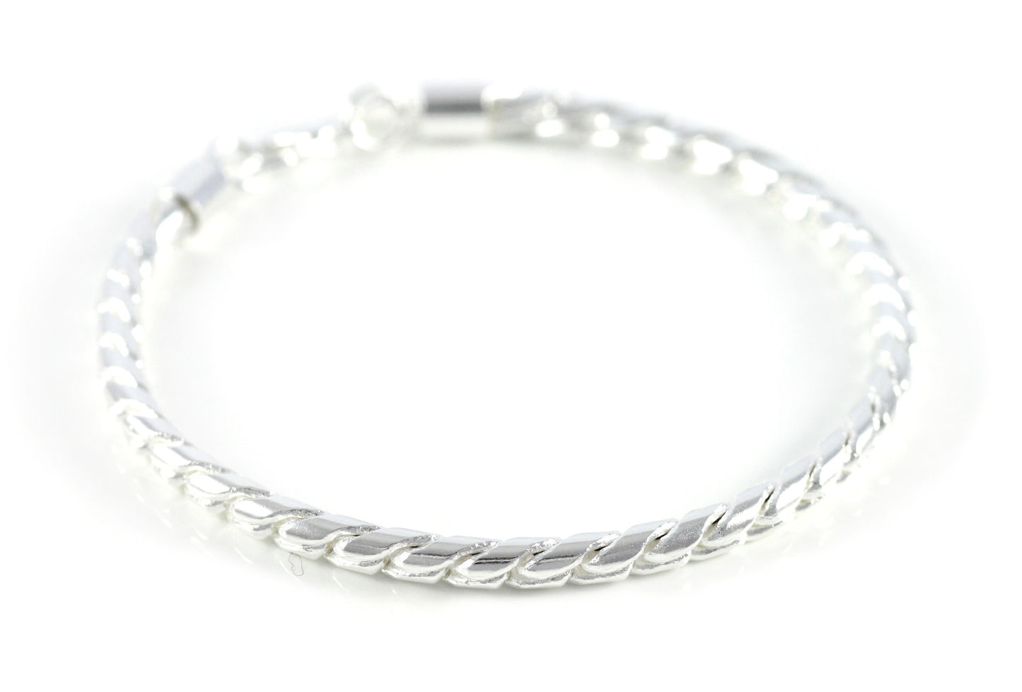 Damen Armband Mini Twisted Seil Armreifen Modeschmuck Luxus Kette 4mm