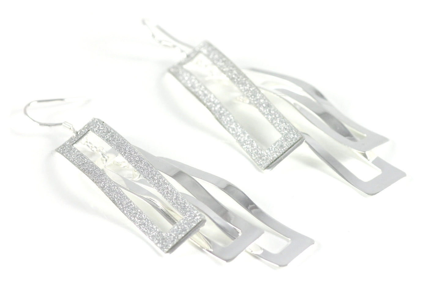 1 Paar Damen Ohrhänger versilbert Ohrringe Zirkonia Haarspange Stecker Schmuck
