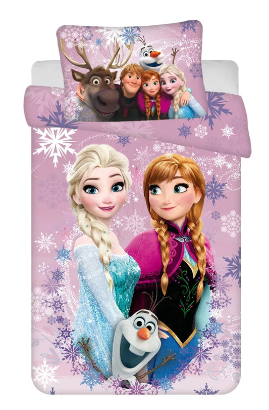 Disney Frozen Kinderbettwäsche Lila 100x135 Baumwolle