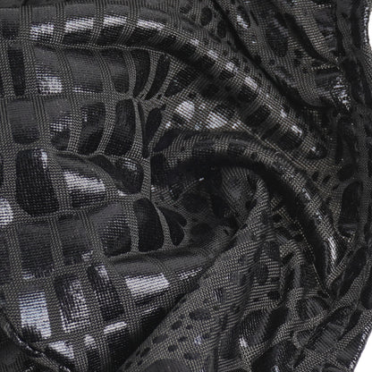 Herren String Tanga MP231: Schlangenmuster-Lackleder-Wetlook-Unterwäsche, mit elastischem Schnitt