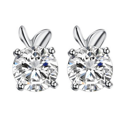 925 Sterling Silber Ohrstecker Apfel Appel Kinder Zirkonia Damen Ohrringe 5mm
