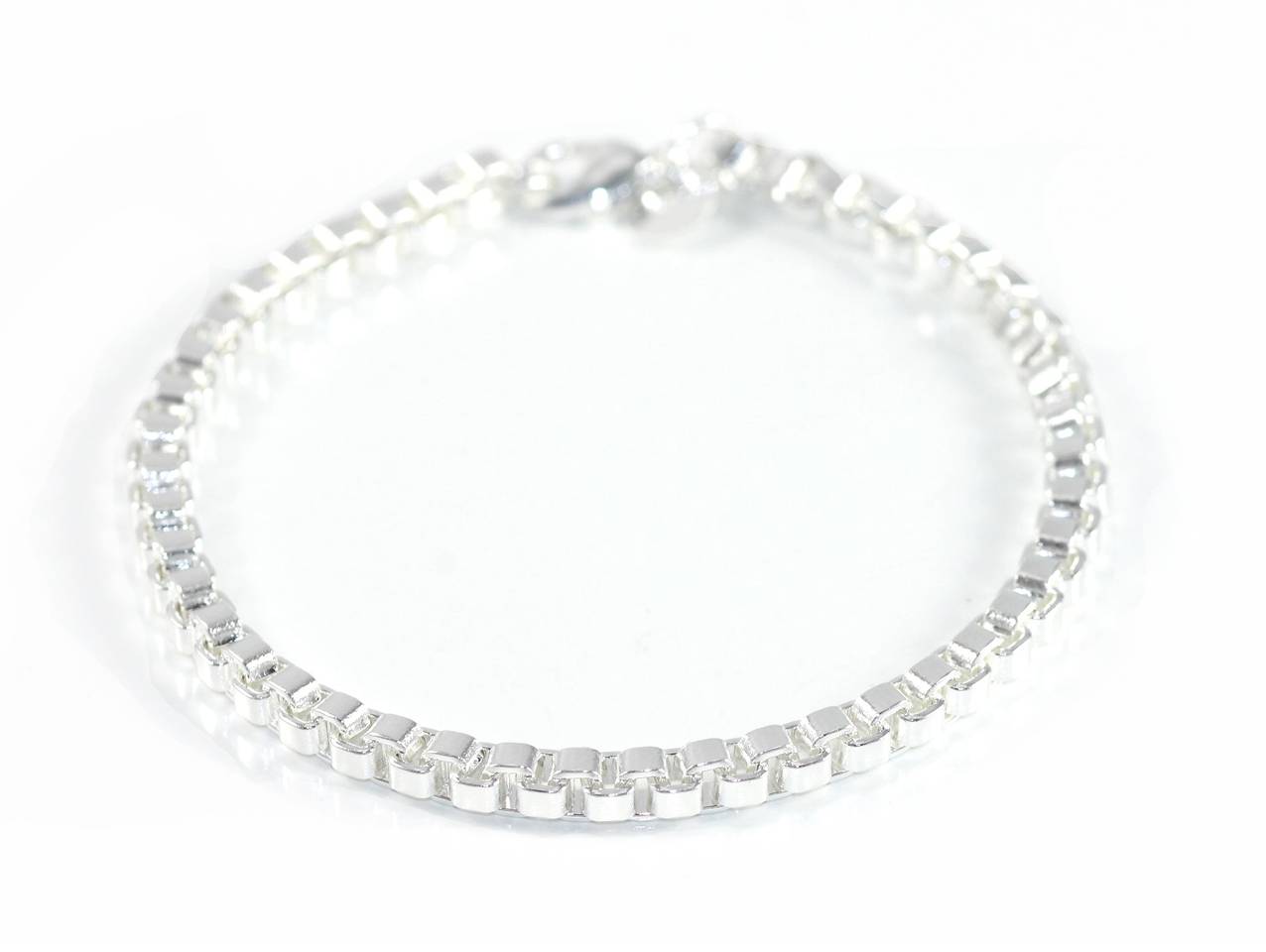 5mm Damen Panzer Armband Geflochten Schmuck Geschenk Ø 60mm