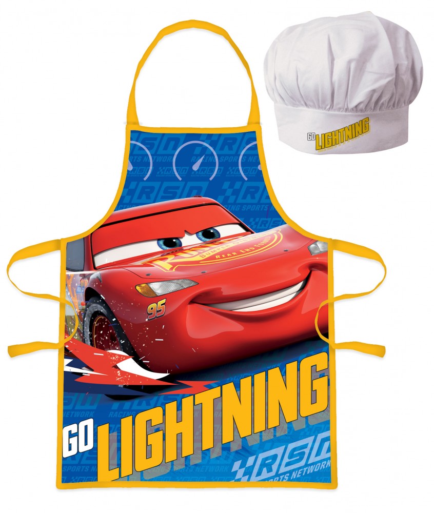 lau-fashion Disney Cars Kinder Kochschürze Jungen Kindergarten Lightning McQueen Schule Backset